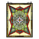 Chloe Lighting Eminent Tiffany-Style Geometric Stained Glass Window Panel 25" Height