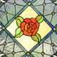 Chloe Lighting Enchanted Tiffany-Style Floral Stained Glass Window Panel 25’’ Height CHL-CH8P025RV25-RND
