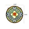 Chloe Lighting Enchanted Tiffany-Style Floral Stained Glass Window Panel 25’’ Height CHL-CH8P025RV25-RND