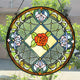 Chloe Lighting Enchanted Tiffany-Style Floral Stained Glass Window Panel 25’’ Height CHL-CH8P025RV25-RND