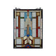 Chloe Lighting Joash Tiffany-Style Geometric Stained Glass Window Panel 24’’ Height CHL-CH8P026BG24-VRT