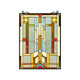 Chloe Lighting Joash Tiffany-Style Geometric Stained Glass Window Panel 24" Height