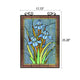 CHLOE Lighting BLUE IRIS Floral Tiffany-Style Stained Glass Verical Hanging Window Panel 25’’ Tall CHL-CH8P027BF24-VRT