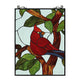 Chloe Lighting Cardinal Tiffany-Style Animal Stained Glass Window Panel 25’’ Height CHL-CH8P029CA25-VRT