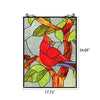 Chloe Lighting Cardinal Tiffany-Style Animal Stained Glass Window Panel 25’’ Height CHL-CH8P029CA25-VRT