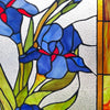 CHLOE Lighting BLUE SCARLETT Stained Glass Window Panel 24’’ Tall CHL-CH8P030BF24-VRT