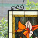 CHLOE Lighting ORANGE LILY Floral Tiffany-Style Stained Glass Verical Hanging Window Panel 24’’ Tall CHL-CH8P031OF23-VRT
