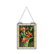 CHLOE Lighting ORANGE LILY Floral Tiffany-Style Stained Glass Verical Hanging Window Panel 24’’ Tall CHL-CH8P031OF23-VRT