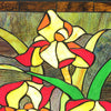 Chloe Lighting Fire Lily Tiffany-Style Floral Stained Glass Window Panel 25’’ Height CHL-CH8P032OF25-VRT