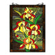 Chloe Lighting Fire Lily Tiffany-Style Floral Stained Glass Window Panel 25" Height