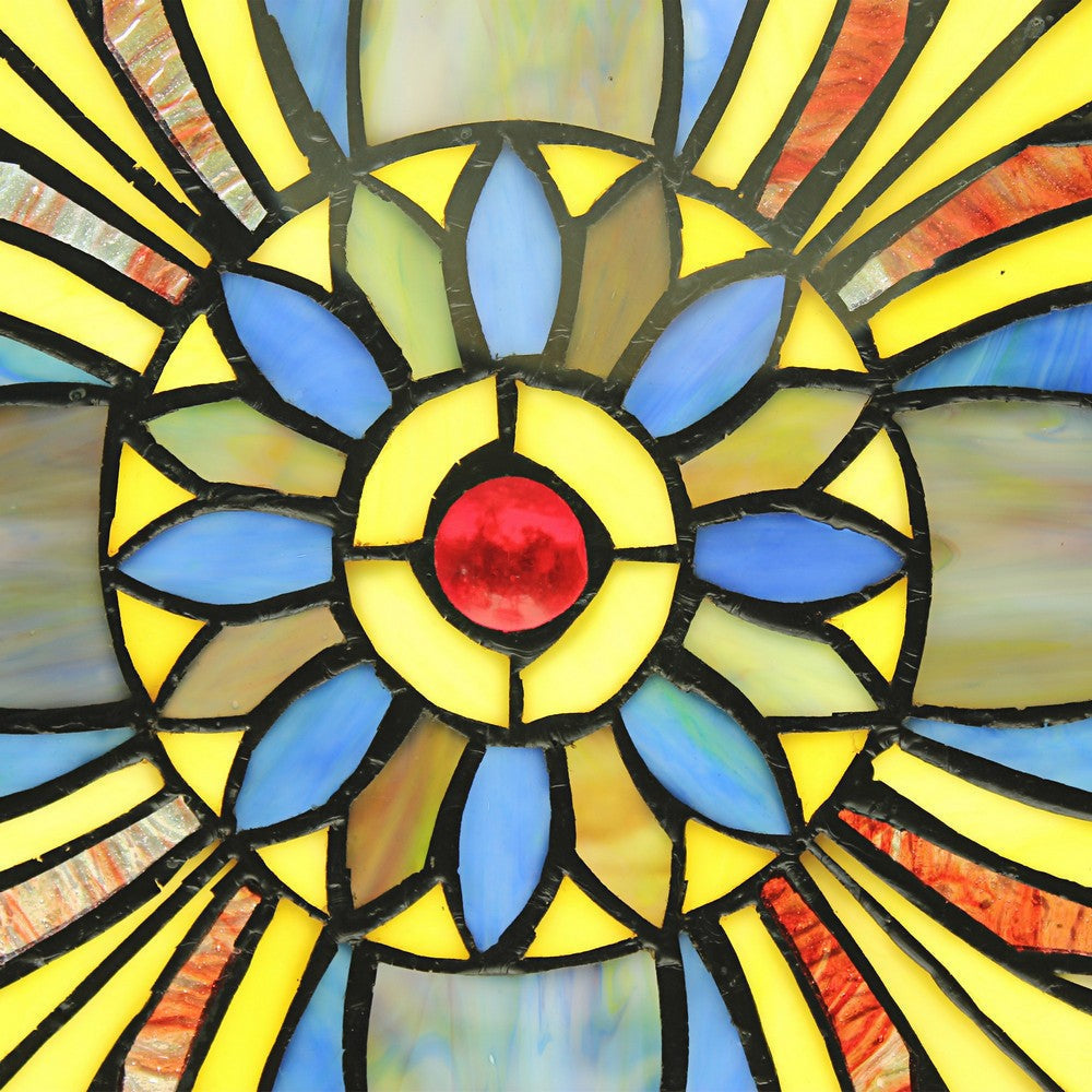 Chloe Lighting Dream Catcher Tiffany-Style Geometric Stained Glass Window Panel 23’’ Height CHL-CH8P034OG23-OCT