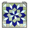 Chloe Lighting Labyrinth Tiffany-Style Geometric Stained Glass Window Panel 25" Height