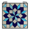 Chloe Lighting Labyrinth Tiffany-Style Geometric Stained Glass Window Panel 25’’ Height CHL-CH8P036BG25-SQR