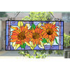 Chloe Lighting Helianthus Tiffany-Style Floral Stained Glass Window Panel 31" Width