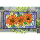 Chloe Lighting Helianthus Tiffany-Style Floral Stained Glass Window Panel 31" Width