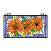 Chloe Lighting Helianthus Tiffany-Style Floral Stained Glass Window Panel 31" Width