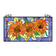 Chloe Lighting Helianthus Tiffany-Style Floral Stained Glass Window Panel 31" Width