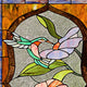 CHLOE Lighting POPPY Tiffany-Style Animal/Floral Stained Glass Window Panel 31’’ Height CHL-CH8P042OA31-VRT
