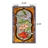 CHLOE Lighting POPPY Tiffany-Style Animal/Floral Stained Glass Window Panel 31’’ Height CHL-CH8P042OA31-VRT