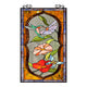 CHLOE Lighting POPPY Tiffany-Style Animal/Floral Stained Glass Window Panel 31" Height