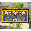 Chloe Lighting Oriental Tiffany-Style Floral Stained Glass Window Panel 34" Wide