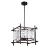 Lighting VANESSA Contemporary 4 Lights Rubbed Bronze Ceiling Pendant 15’’ Wide CHL-CH8R077RB15-UP4