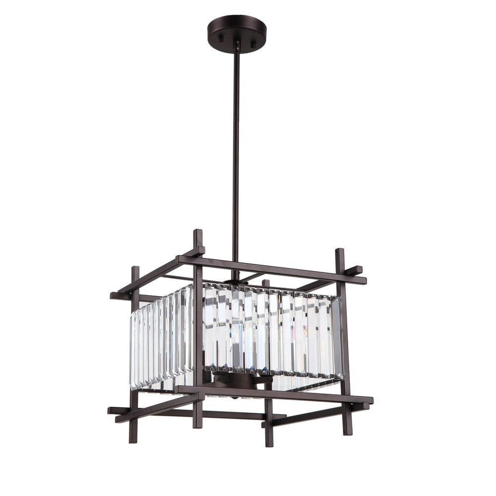 Lighting VANESSA Contemporary 4 Lights Rubbed Bronze Ceiling Pendant 15’’ Wide CHL-CH8R077RB15-UP4