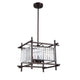 Lighting VANESSA Contemporary 4 Lights Rubbed Bronze Ceiling Pendant 15’’ Wide CHL-CH8R077RB15-UP4
