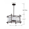 Lighting VANESSA Contemporary 4 Lights Rubbed Bronze Ceiling Pendant 15’’ Wide CHL-CH8R077RB15-UP4