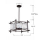 Lighting VANESSA Contemporary 4 Lights Rubbed Bronze Ceiling Pendant 15’’ Wide CHL-CH8R077RB15-UP4