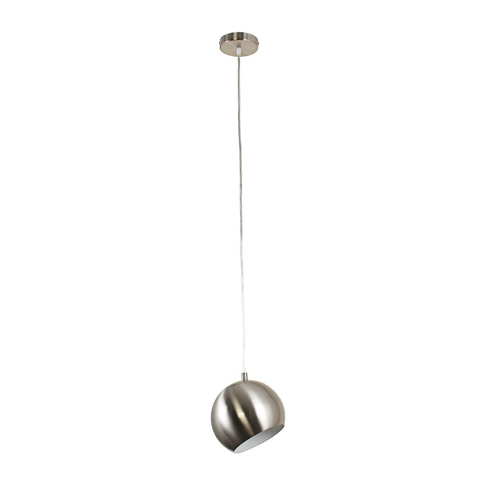 Lighting IRONCLAD Contemporary-Style 1 Light Brushed Nickel Ceiling Mini Pendant 8’’ Wide CHL-CH8S463BN08-DP1