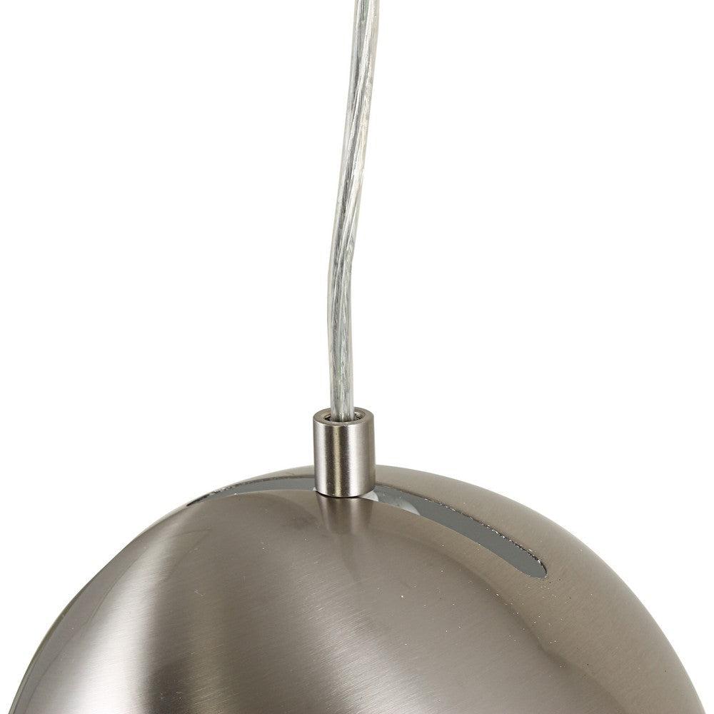 Lighting IRONCLAD Contemporary-Style 1 Light Brushed Nickel Ceiling Mini Pendant 8’’ Wide CHL-CH8S463BN08-DP1