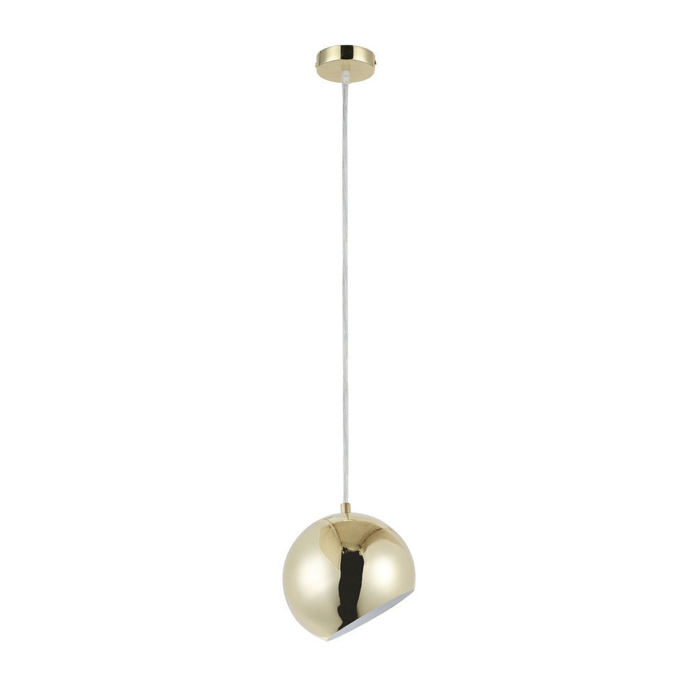 Lighting IRONCLAD Contemporary-Style 1 Light Plated Gold Ceiling Mini Pendant 8’’ Wide CHL-CH8S463GD08-DP1