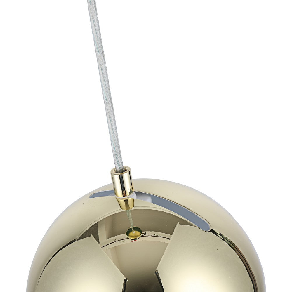 Lighting IRONCLAD Contemporary-Style 1 Light Plated Gold Ceiling Mini Pendant 8’’ Wide CHL-CH8S463GD08-DP1