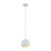 Lighting IRONCLAD Contemporary-Style 1 Light Matt White Ceiling Mini Pendant 8" Wide