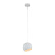 Lighting IRONCLAD Contemporary-Style 1 Light Matt White Ceiling Mini Pendant 8" Wide
