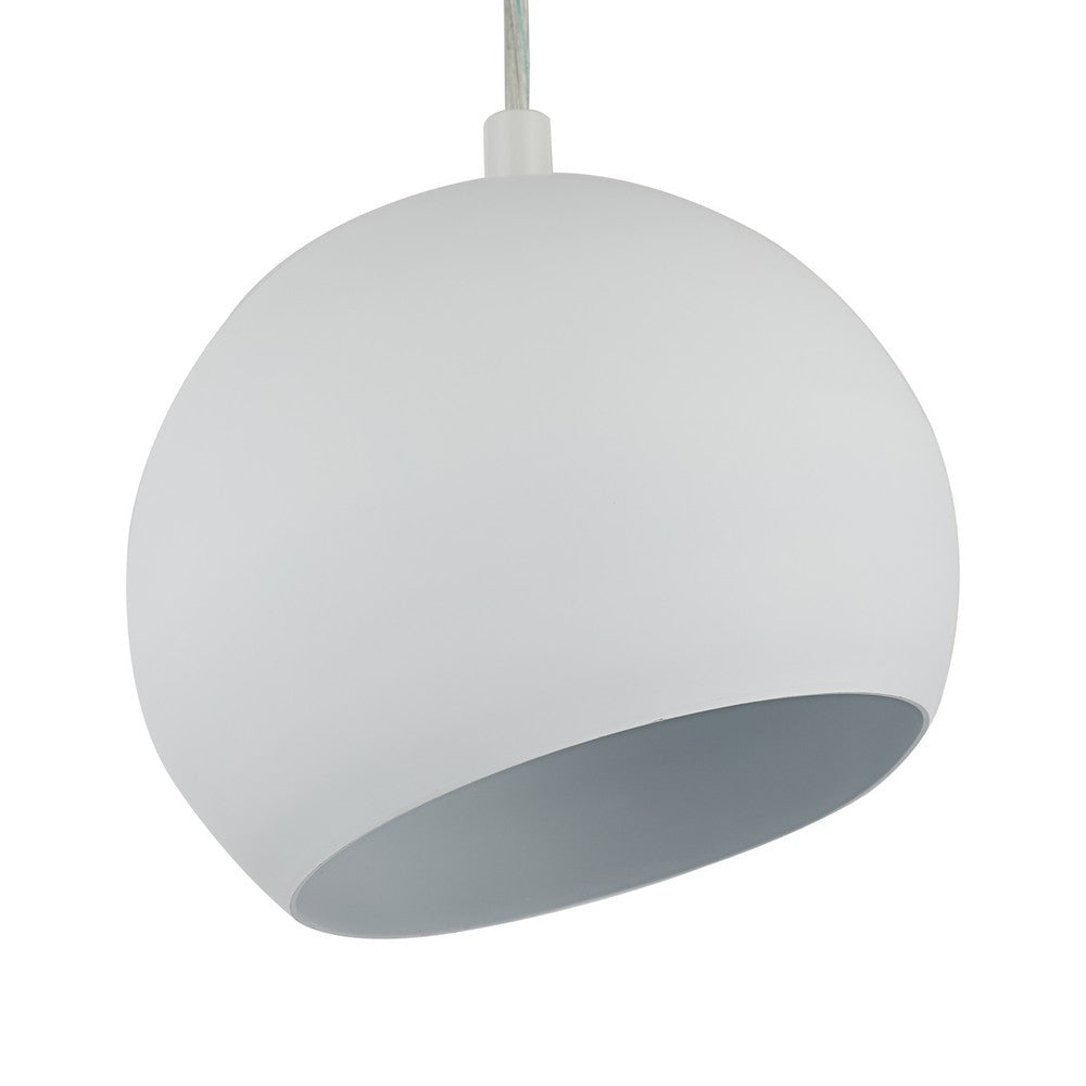 Lighting IRONCLAD Contemporary-Style 1 Light Matt White Ceiling Mini Pendant 8’’ Wide CHL-CH8S463WH08-DP1