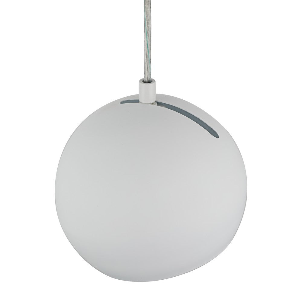 Lighting IRONCLAD Contemporary-Style 1 Light Matt White Ceiling Mini Pendant 8’’ Wide CHL-CH8S463WH08-DP1