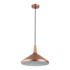 Lighting IRONCLAD Contemporary-Style 1 Light Matt Rose Gold Ceiling Mini Pendant 15’’ Wide CHL-CH8S929RG15-DP1