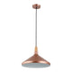 Lighting IRONCLAD Contemporary-Style 1 Light Matt Rose Gold Ceiling Mini Pendant 15’’ Wide CHL-CH8S929RG15-DP1