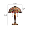 CHLOE Lighting ELENA Tiffany-Style 2-Light Victorian Stained Glass Table Lamp 16’’ Wide CHL-CH8T203PV16-TL2