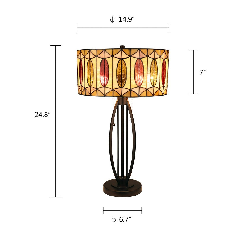 CH8T501YG15-TL2 RB + Coffee Gold Table Lamp