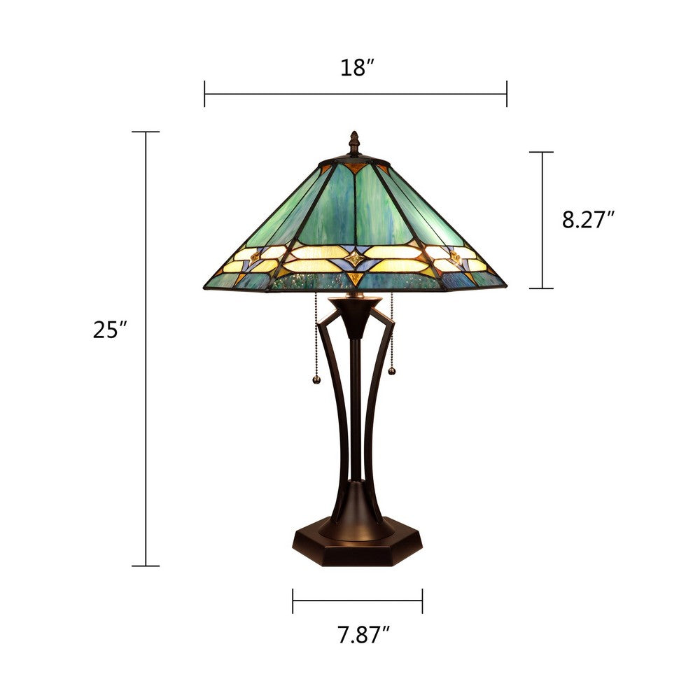 CH8T502GG18-TL2 RB + Coffee Gold Table Lamp