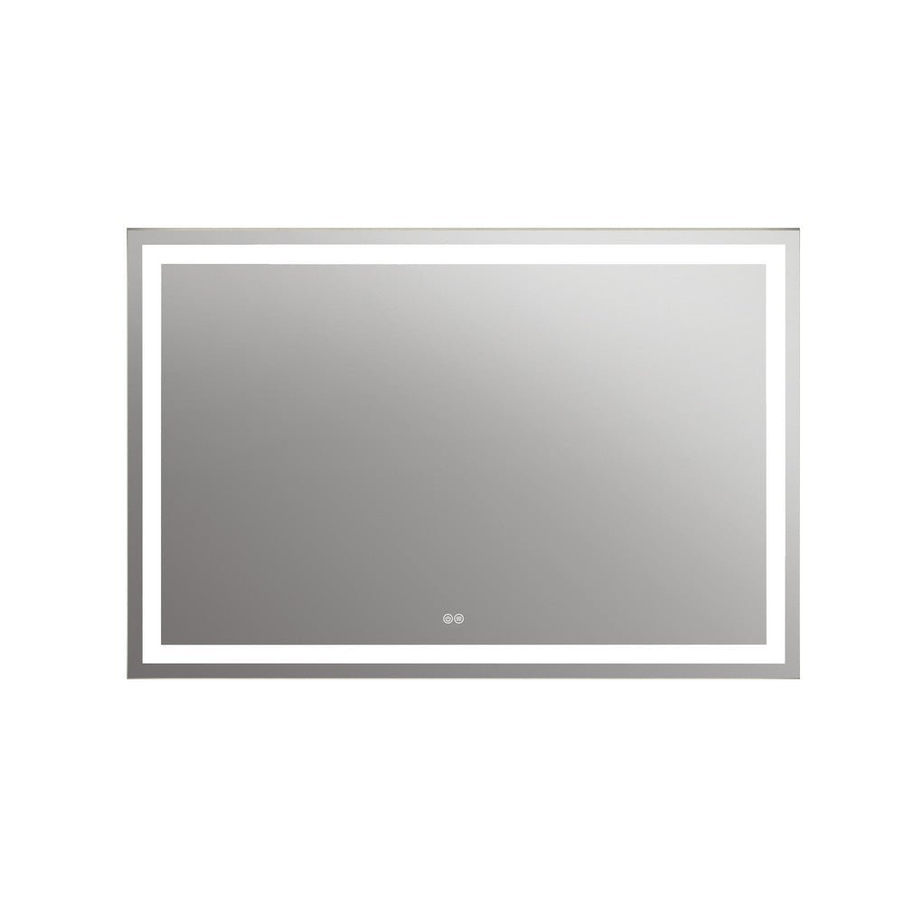 Square Mirror with LED Light and Dimmable Touch Button Clear CHL-CH9M001BD28-LRT