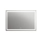 Square Mirror with LED Light and Dimmable Touch Button Clear CHL-CH9M001BD28-LRT
