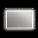 Square Mirror with LED Light and Dimmable Touch Button, Clear