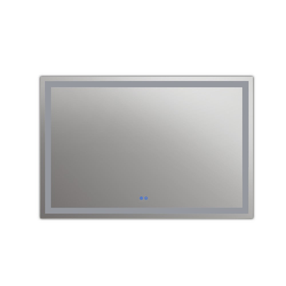 Rectangular Mirror with LED Light and Dimmable Touch Button Clear CHL-CH9M001BD36-LRT