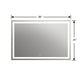 Rectangular Mirror with LED Light and Dimmable Touch Button Clear CHL-CH9M001BD36-LRT