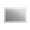Rectangular Mirror with LED Light and Dimmable Touch Button, Clear