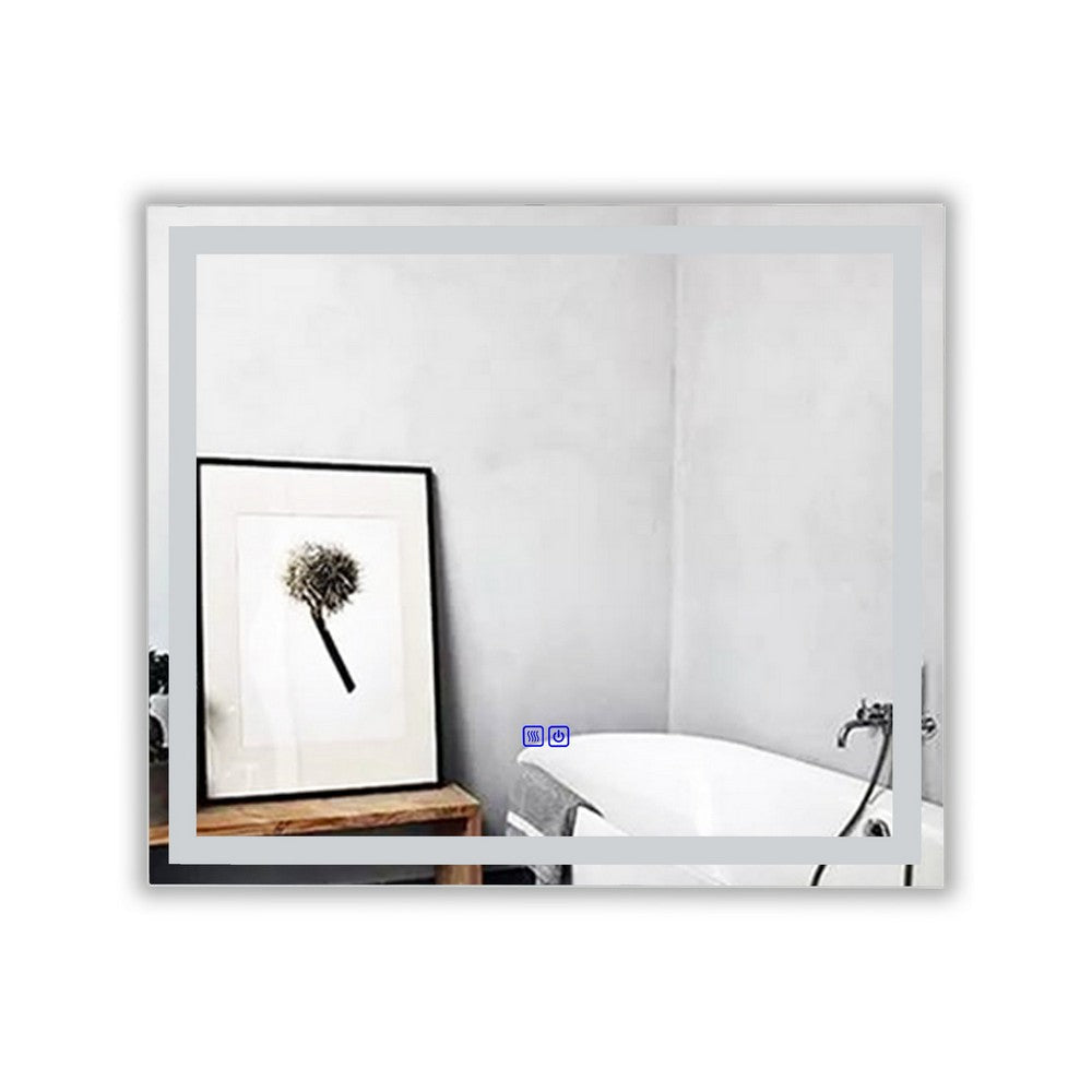 Luminosity Back Lit Rectangular Touchscreen Led Mirror 3 Color Temperatures 3000K-6000K 28’’ Wide CHL-CH9M001BL28-HRT